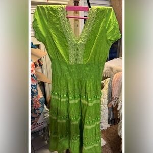 SIGNATURE JMB CROCHET
PRAIRIE TIERS BOHO 
 DRESS size medium exc cond smoke free